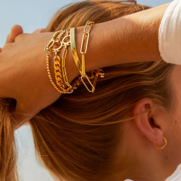 Gorjana Jewelry Gorjana 8k Gold Plated Brass Parker Bead Bracelet